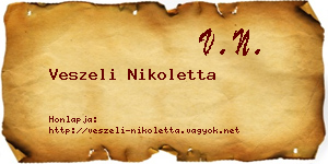 Veszeli Nikoletta névjegykártya